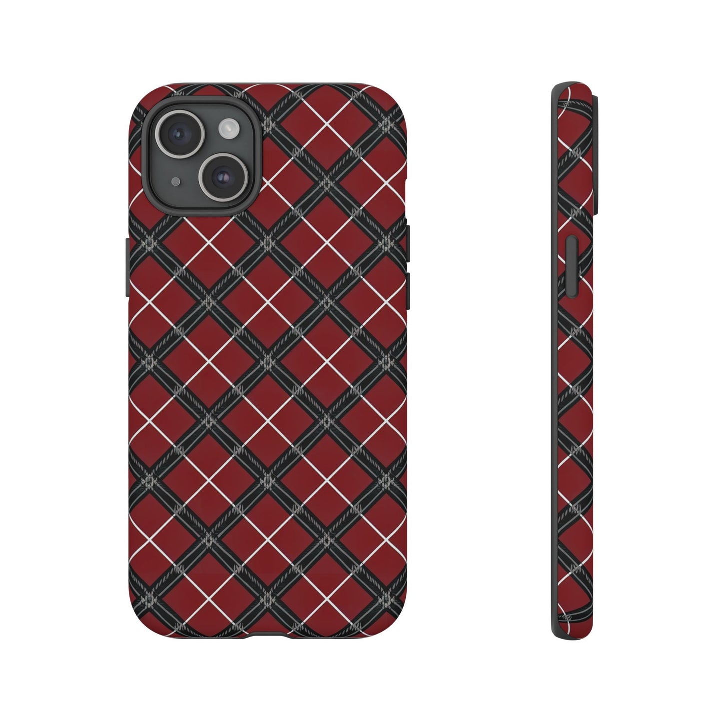 iphone case Regal Crimson Argyle iPhone 15 Plus