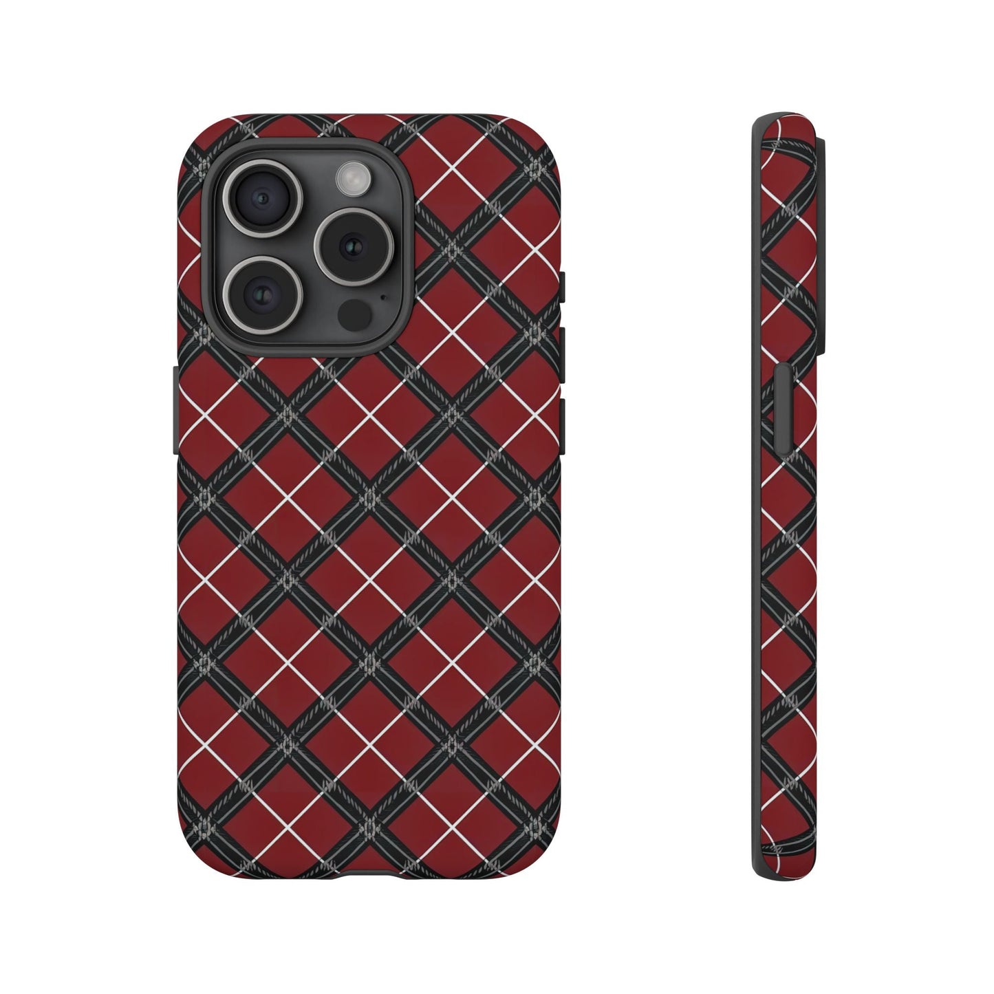 iphone case Regal Crimson Argyle iPhone 15 Pro