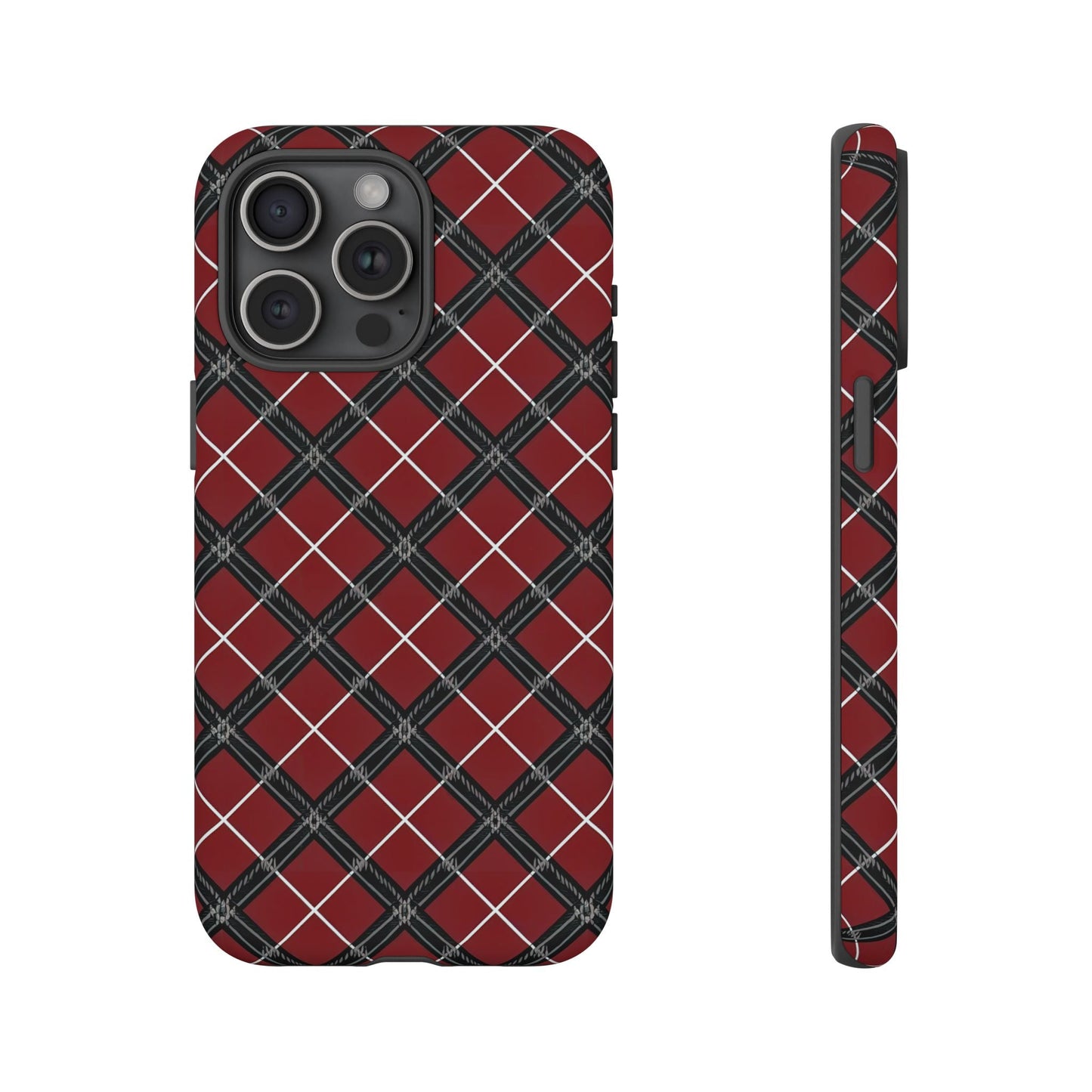iphone case Regal Crimson Argyle iPhone 15 Pro Max