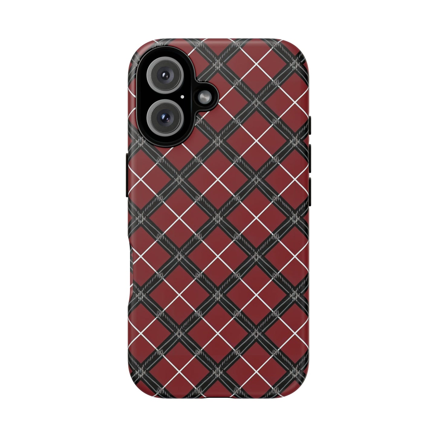 iphone case Regal Crimson Argyle iPhone 16
