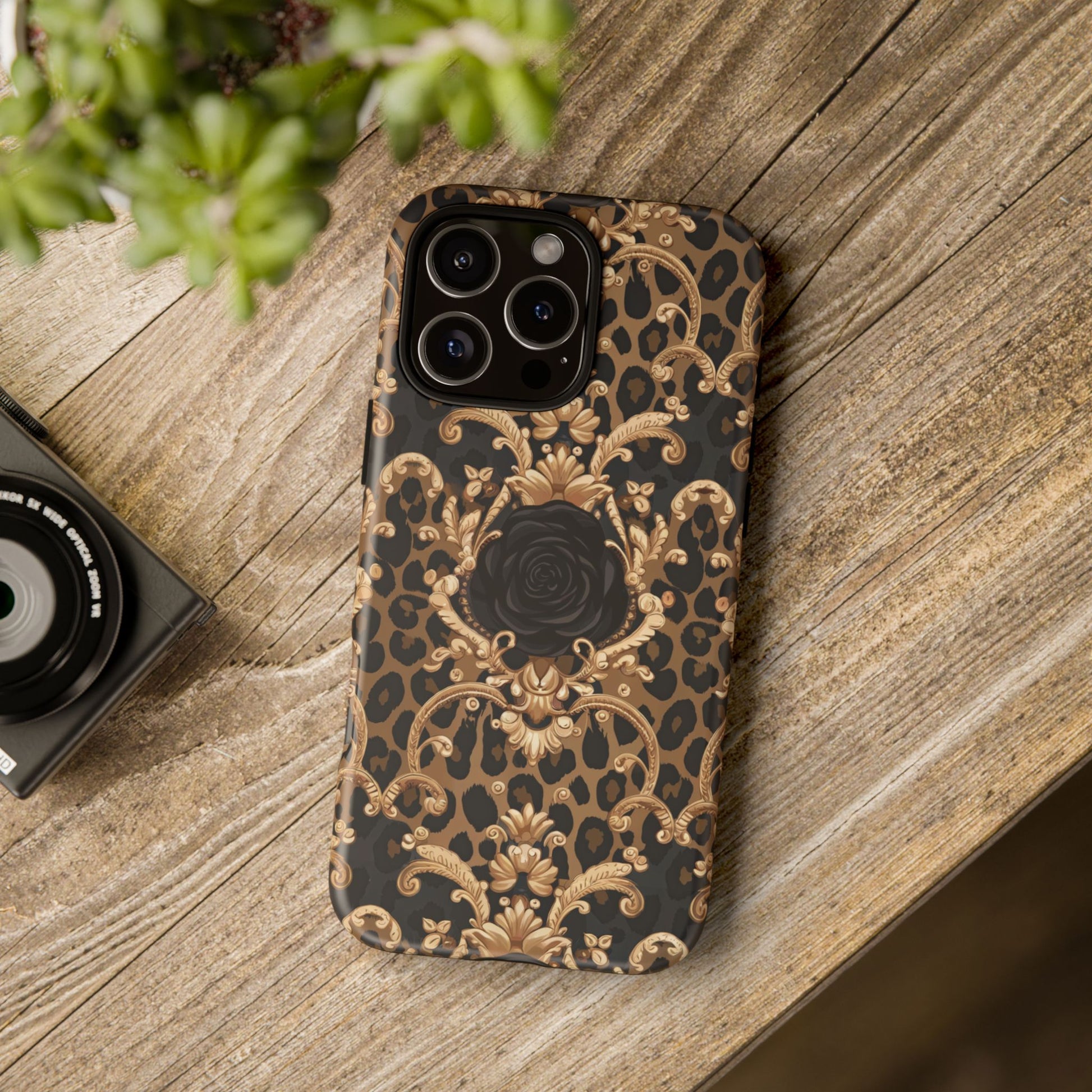 iphone case Regal Leopard Rose