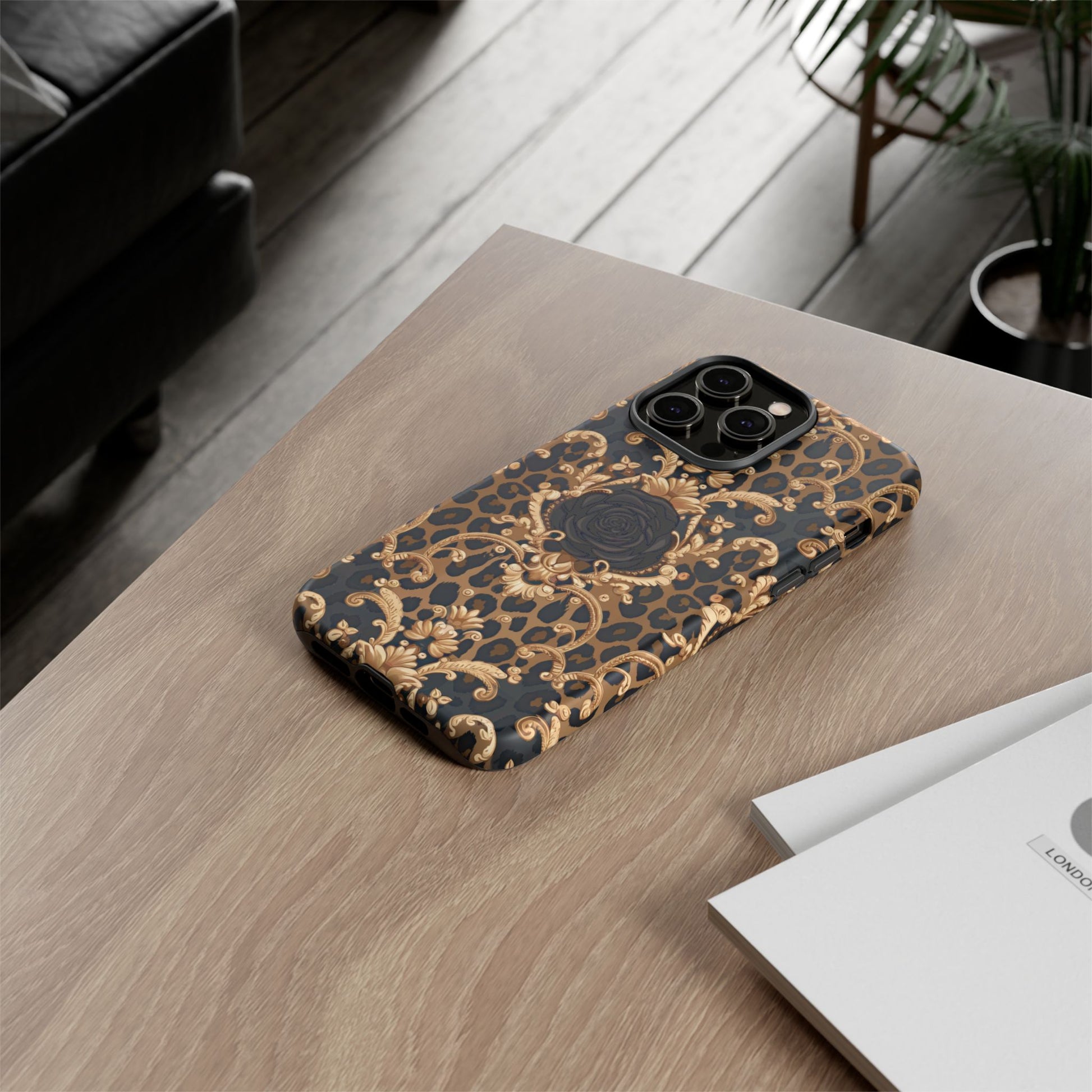 iphone case Regal Leopard Rose