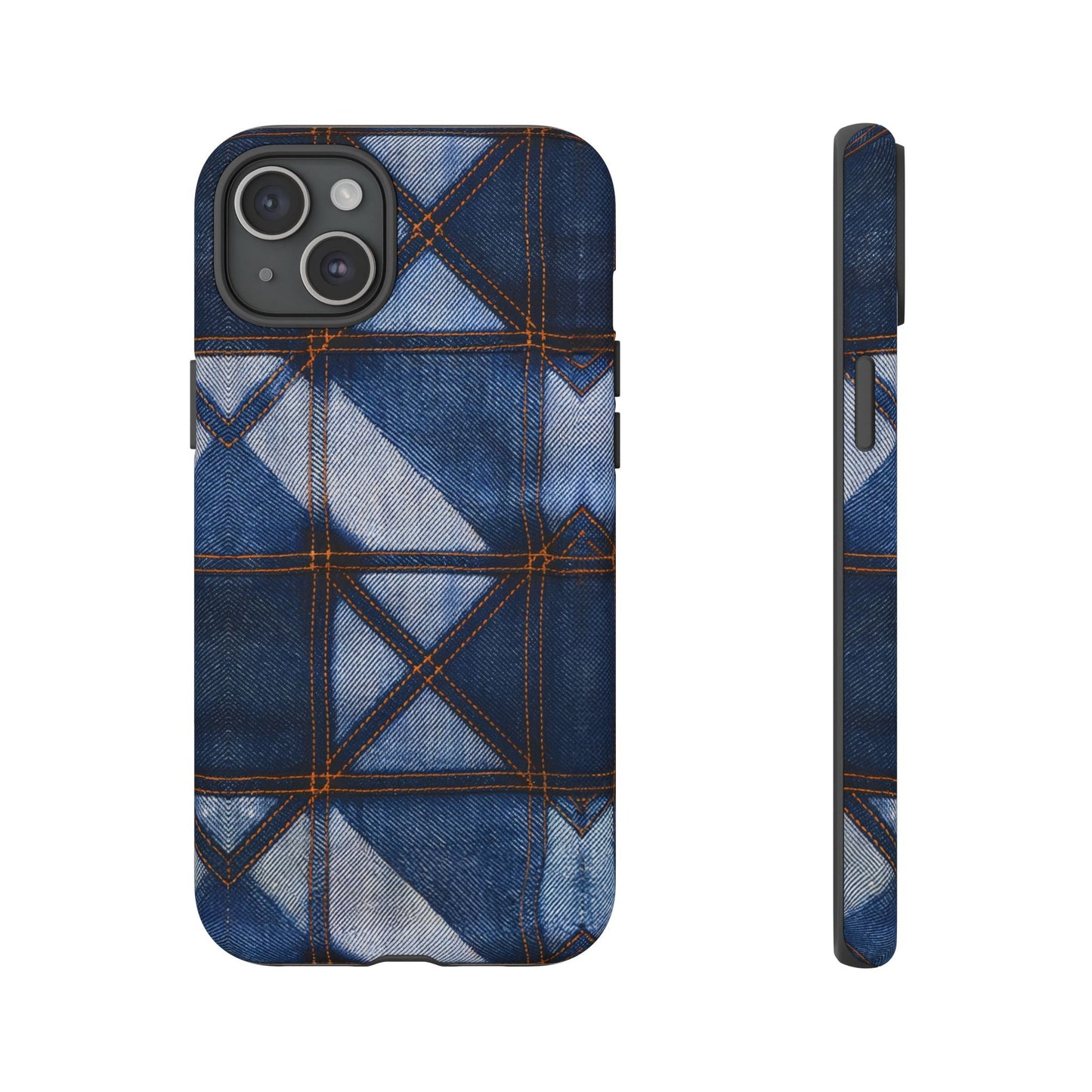 iphone case Rustic Stitch Denim iPhone 15 Plus