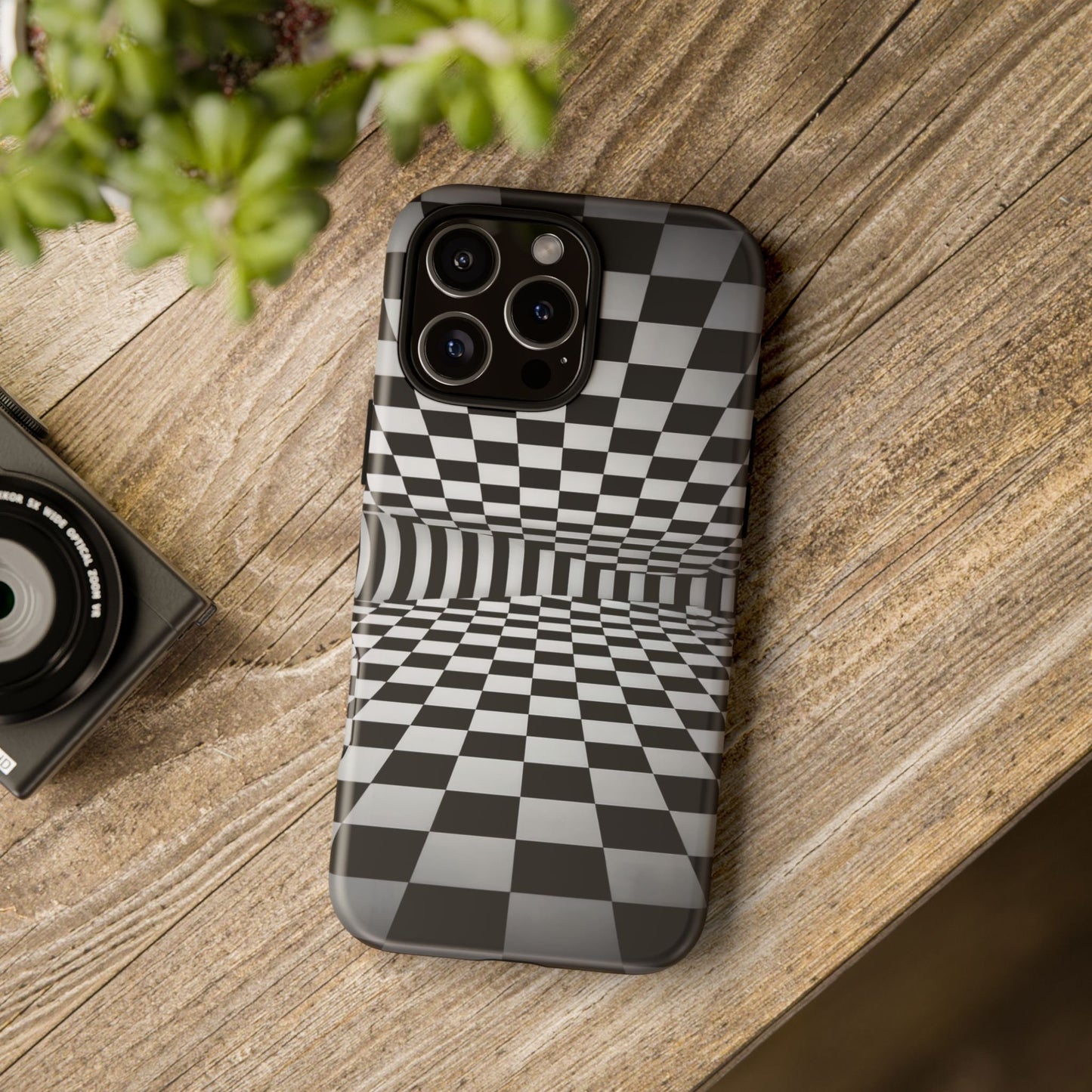 iphone case Surreal Checkered Horizon