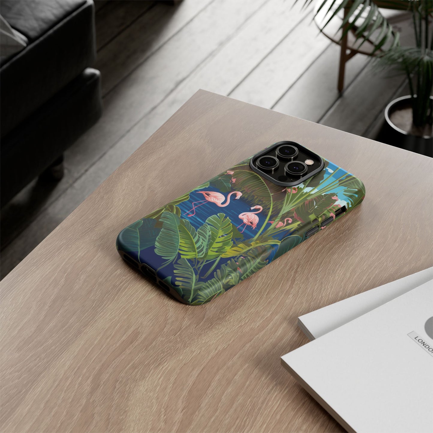 iphone case Tropical Flamingo Lagoon