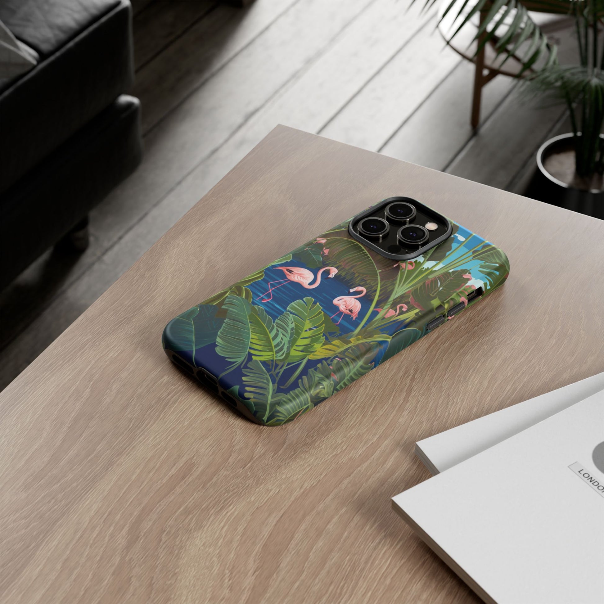 iphone case Tropical Flamingo Lagoon