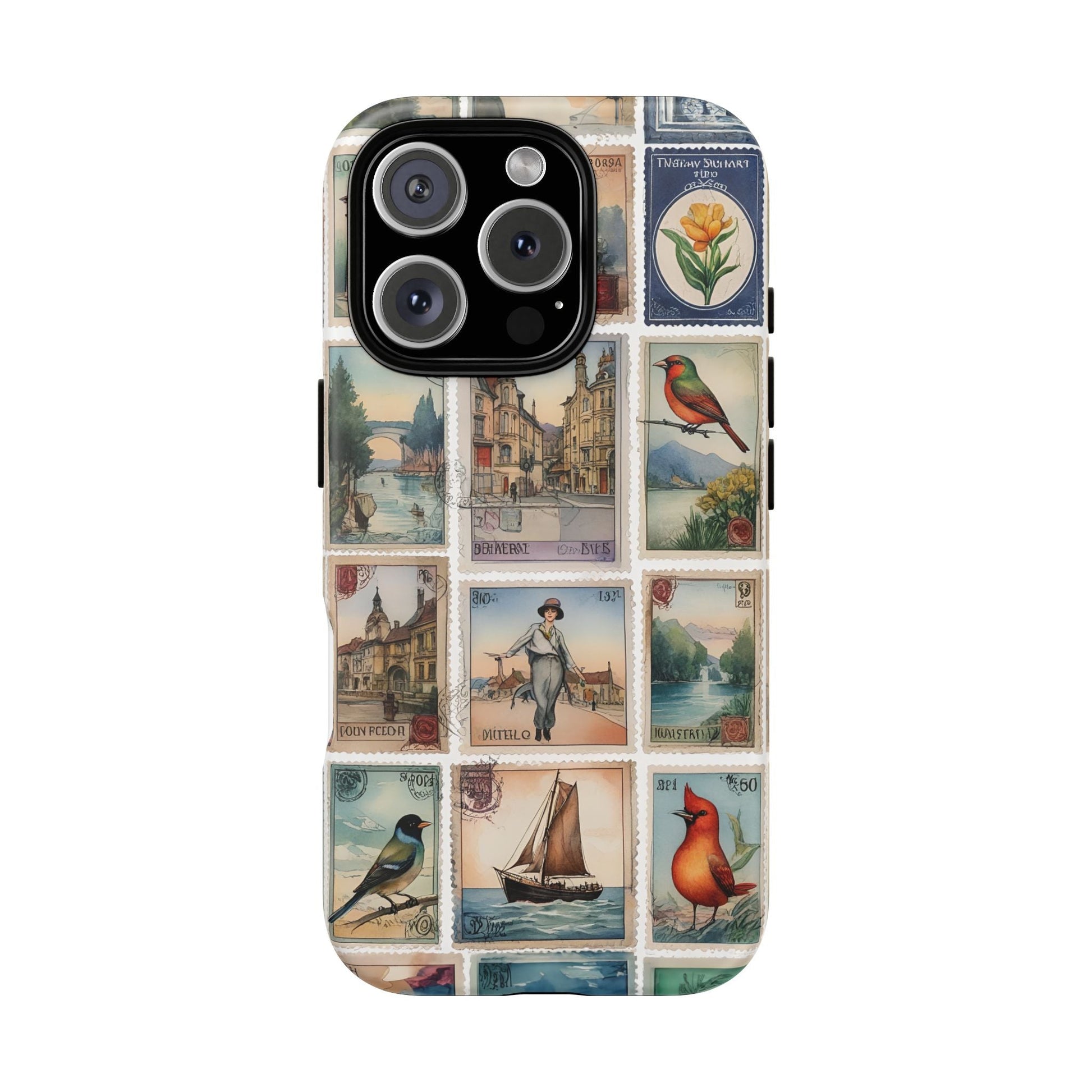 iphone case Vintage European Stamps iPhone 16 Pro