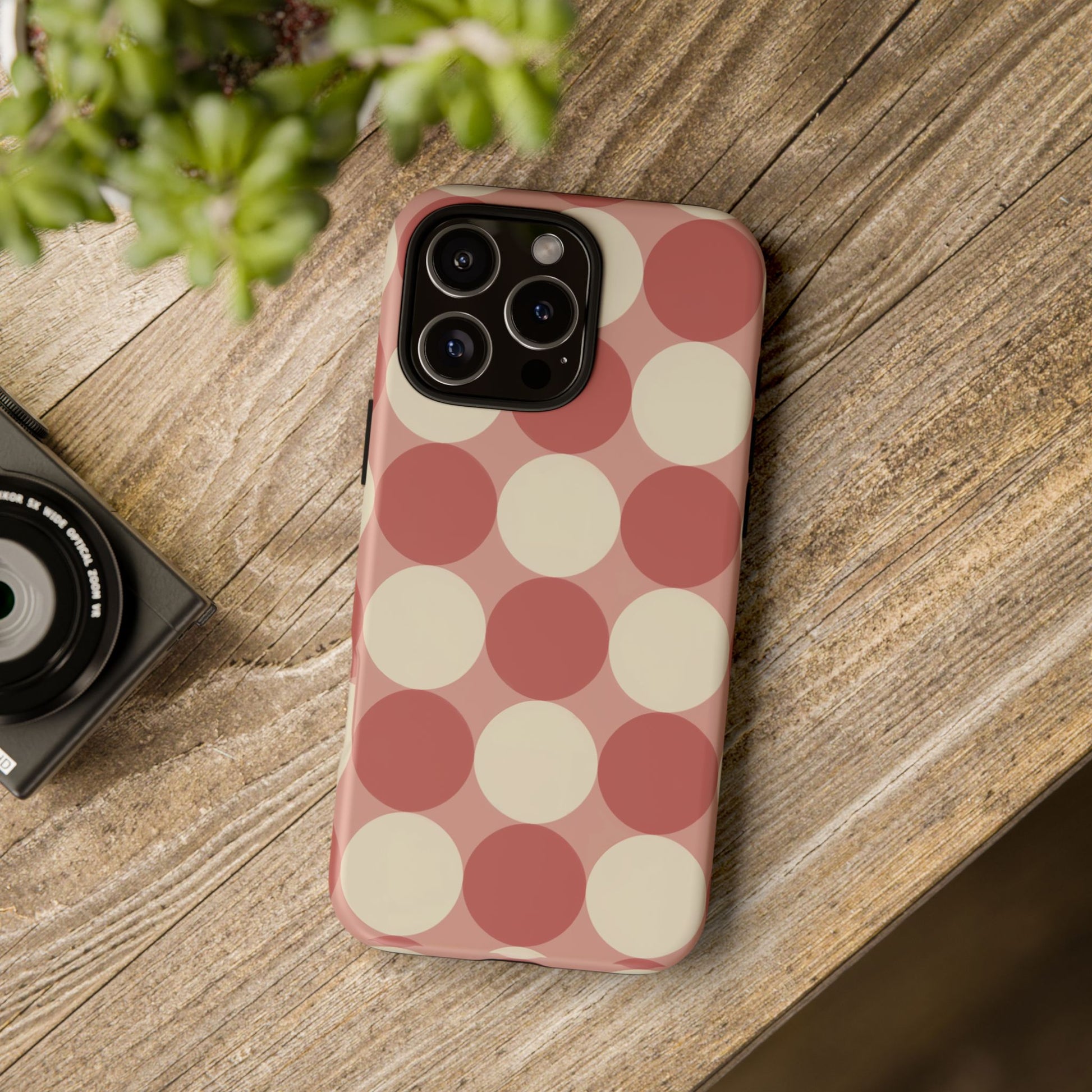 iphone case Vintage Rose Polka Dot