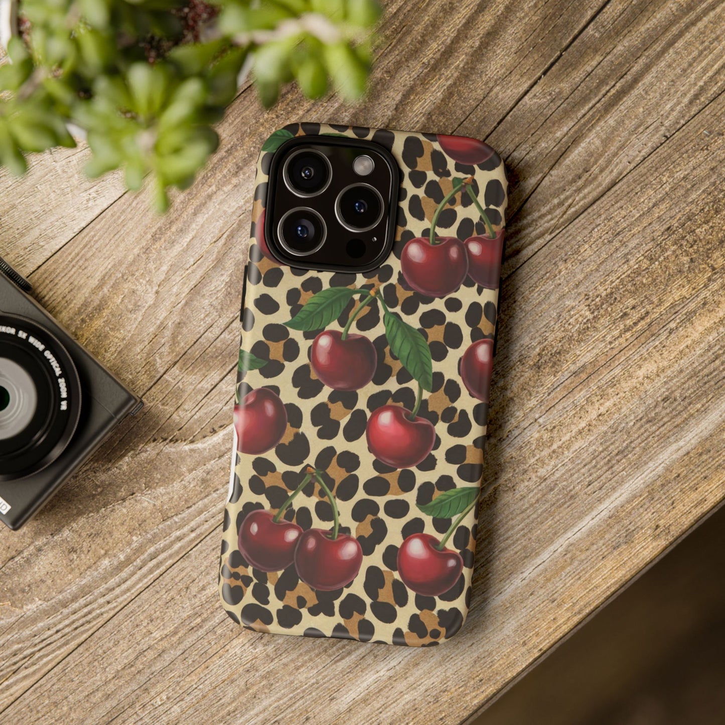 iphone case Wild Cherry Leopard