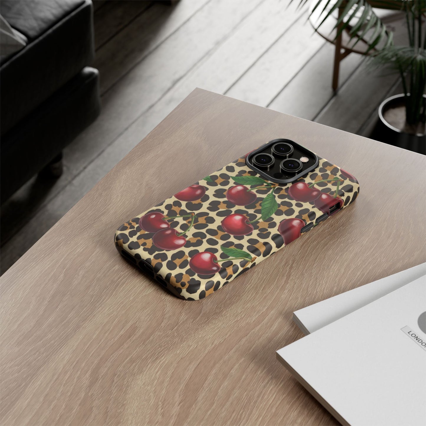 iphone case Wild Cherry Leopard