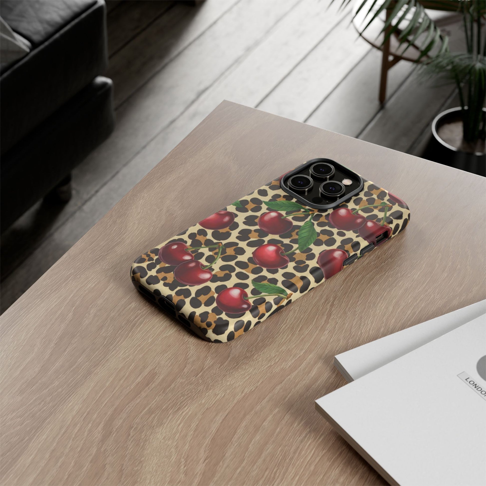 iphone case Wild Cherry Leopard