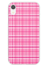 Load image into Gallery viewer, Pink Plaid Checkered iPhone Case
