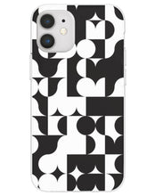 Load image into Gallery viewer, Black and White Geometric iPhone Case - Pop Art Design
