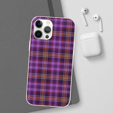 Load image into Gallery viewer, Purple Plaid Checkered iPhone Case
