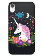Load image into Gallery viewer, Cute Unicorn Black iPhone Case
