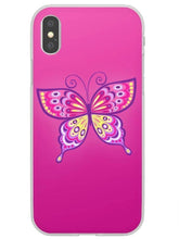 Load image into Gallery viewer, Cute Pink Butterfly iPhone Case
