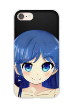 Load image into Gallery viewer, Cute Anime Girl iPhone Case - Happy Big Blue Eyes
