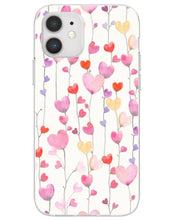 Load image into Gallery viewer, Pastel Hearts Flowering iPhone Case
