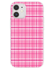Load image into Gallery viewer, Pink Plaid Checkered iPhone Case
