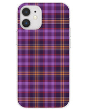 Load image into Gallery viewer, Purple Plaid Checkered iPhone Case

