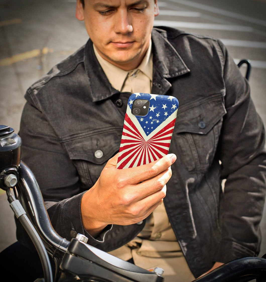 American Flag iPhone Case - Vintage Rays