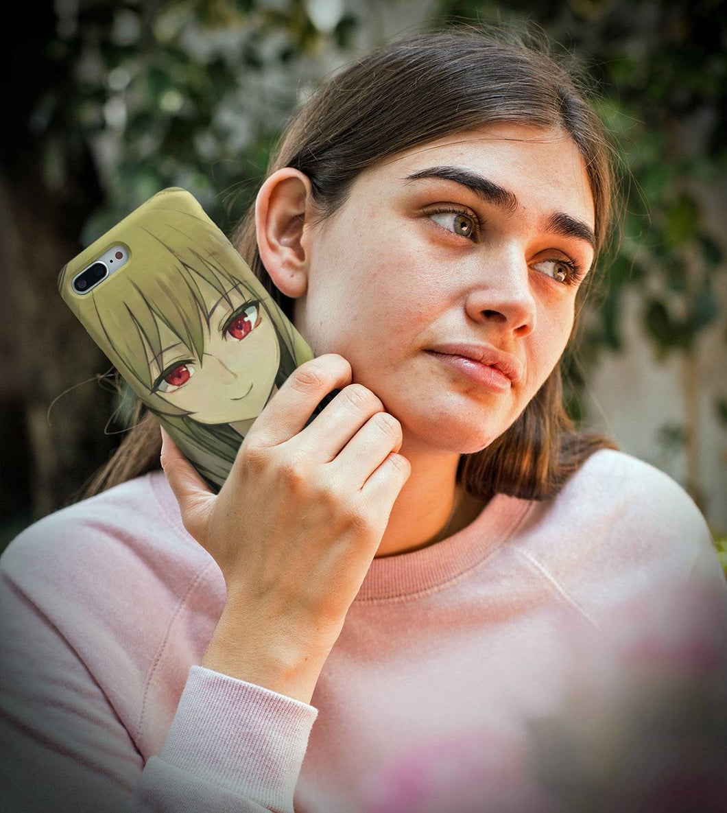Cute Anime Girl iPhone Case - Big Hairbow