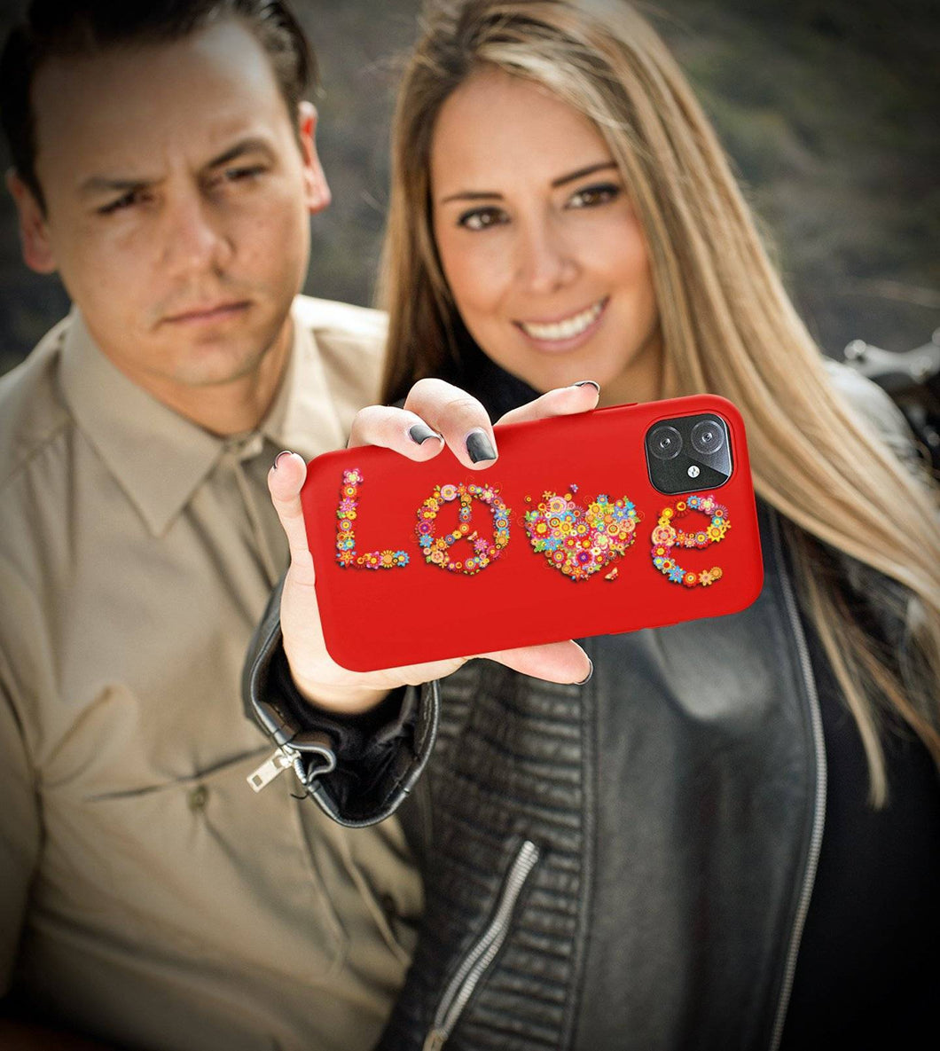 Love Flowers Peace Red iPhone Case