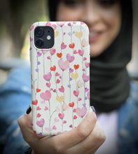 Load image into Gallery viewer, Pastel Hearts Flowering iPhone Case
