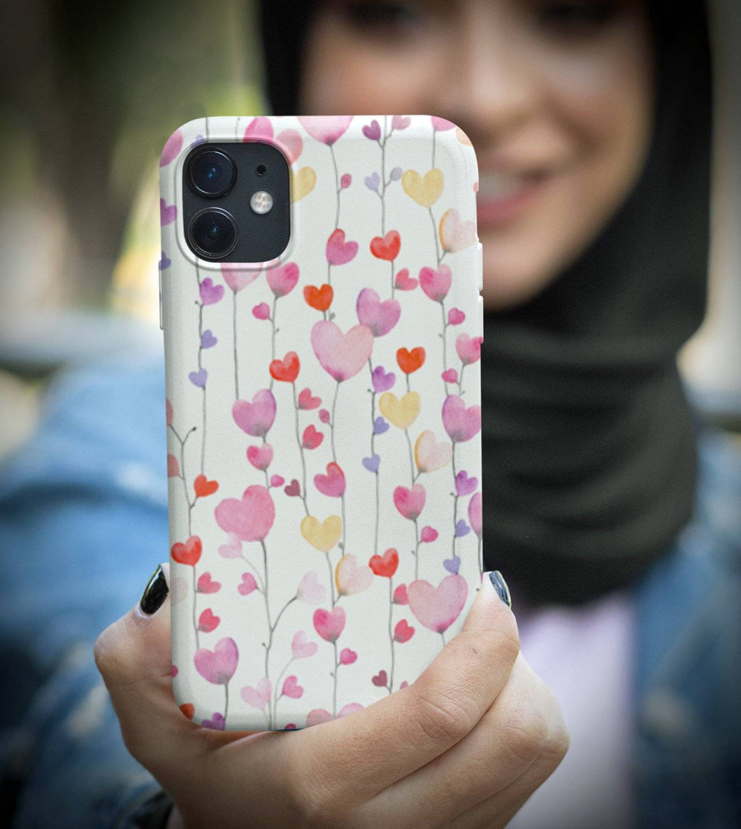 Pastel Hearts Flowering iPhone Case
