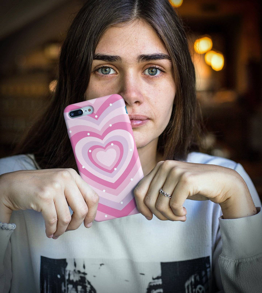 Pink & Purple Heart Cute iPhone Case