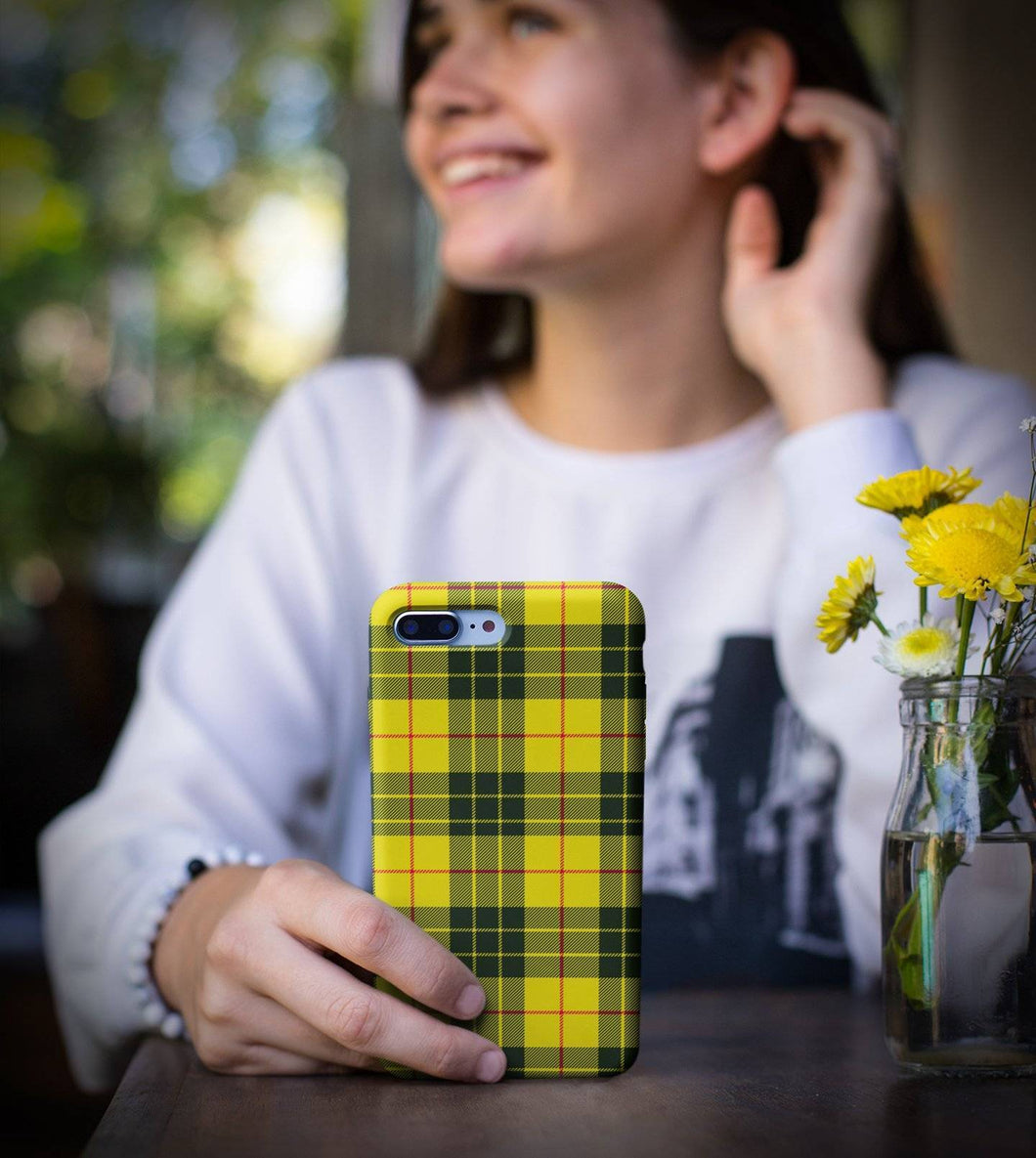 Yellow Plaid Checkered iPhone Case