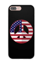 Load image into Gallery viewer, American Flag Peace Sign iPhone Case
