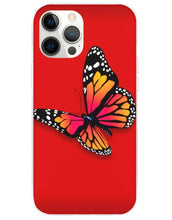 Load image into Gallery viewer, Red Butterfly iPhone Case - Monarch Butterfly
