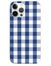 Load image into Gallery viewer, Blue Plaid Checkered iPhone Case
