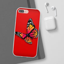 Load image into Gallery viewer, Red Butterfly iPhone Case - Monarch Butterfly
