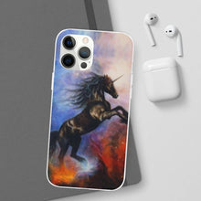 Load image into Gallery viewer, Black Stallion Unicorn Painting iPhone Case
