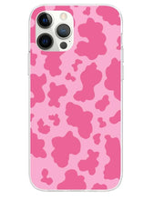 Load image into Gallery viewer, Pink on Pink Cow Print Cute iPhone Case
