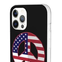 Load image into Gallery viewer, American Flag Peace Sign iPhone Case
