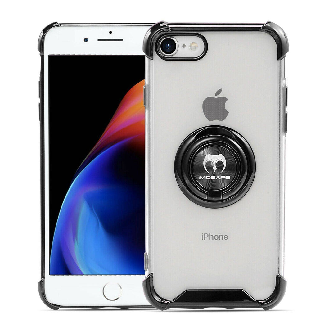 iPhone SE Clear Protective Case with Ring Holder & Kickstand