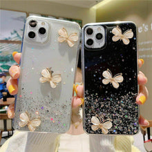 Load image into Gallery viewer, Cute iPhone Butterfly Glitter Case - For iPhone 7 8 X 11 &amp; SE Sizes
